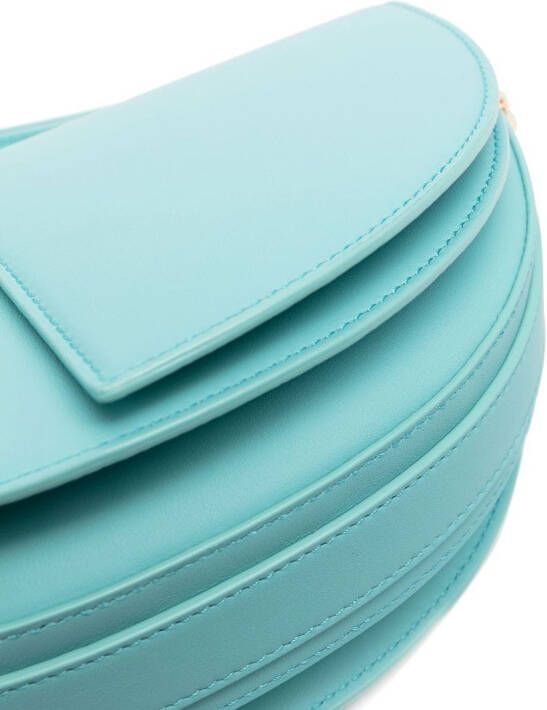 Patou Leren schoudertas Blauw