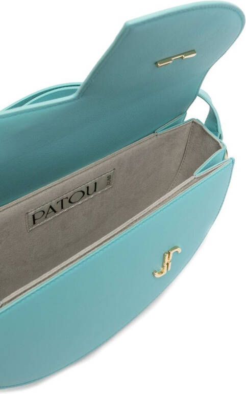 Patou Leren schoudertas Blauw