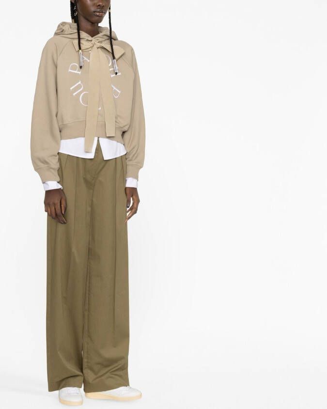 Patou Hoodie met logo Bruin