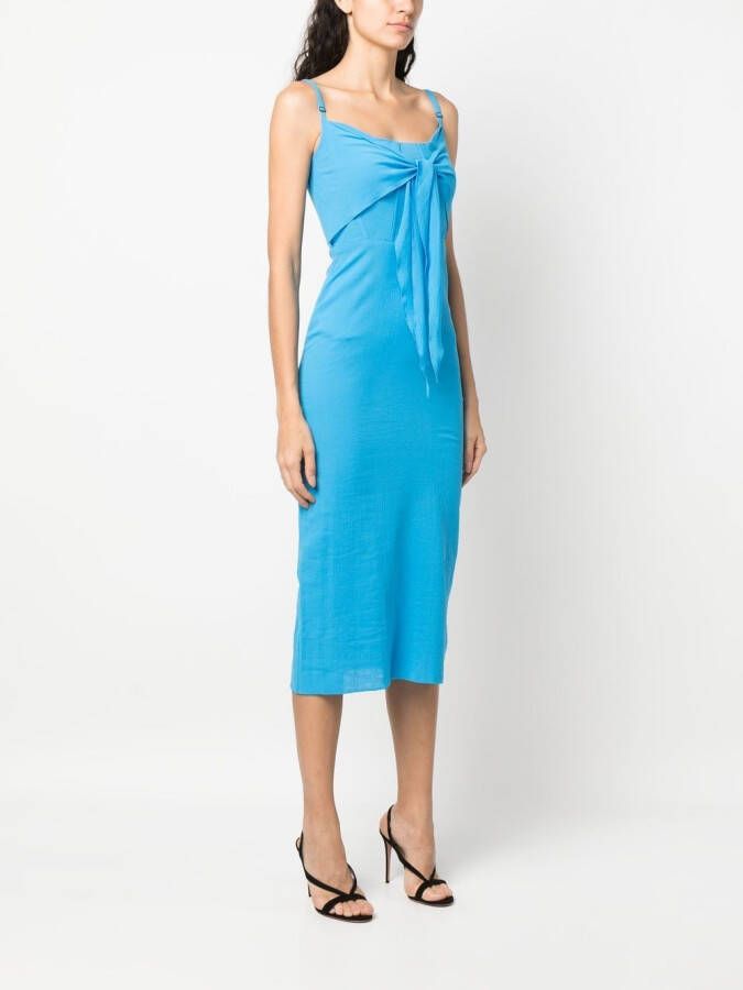 Patou Midi-jurk met gestrikt detail Blauw