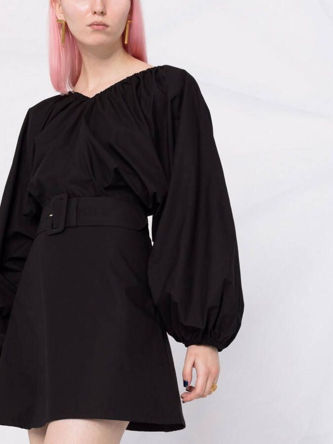 Patou Mini-jurk met ballonmouwen Zwart