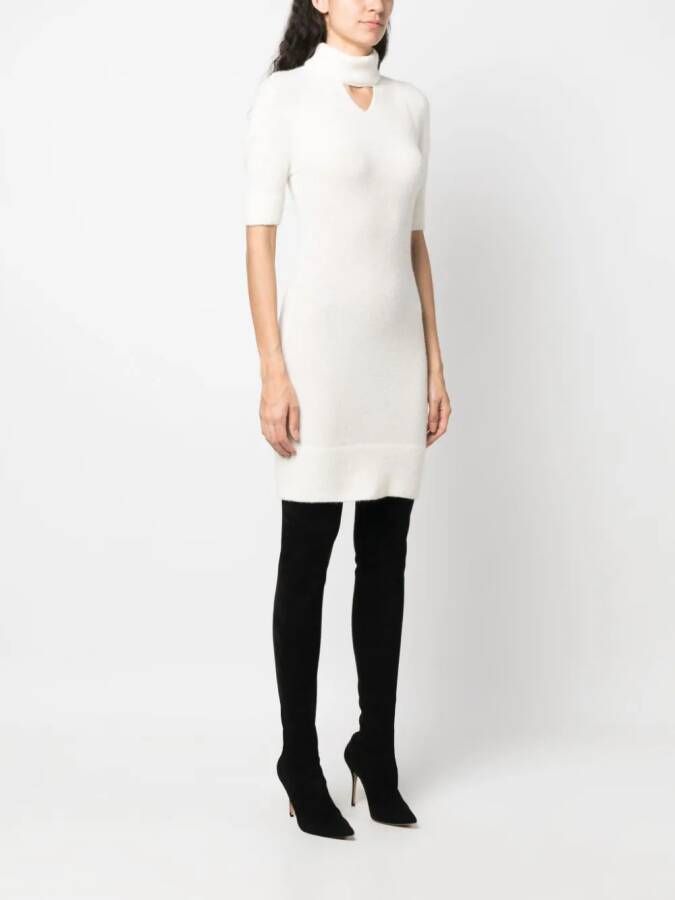 Patou Mini-jurk van alpacawol Wit