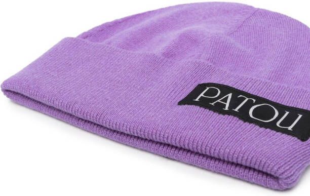 Patou Muts met logopatch Paars