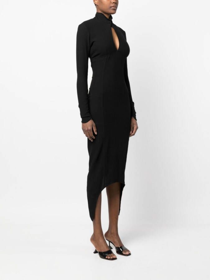 Patou Midi-jurk met open rug Zwart