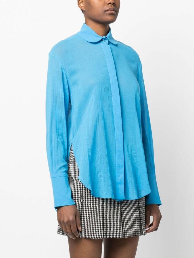 Patou Blouse met textuur Blauw