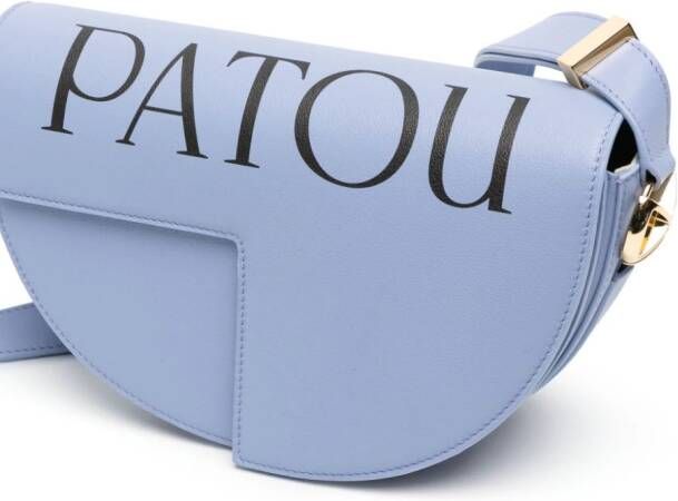 Patou Schoudertas met logoprint Blauw