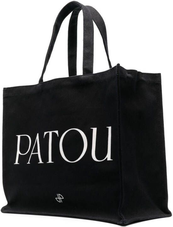 Patou Shopper met logoprint Zwart