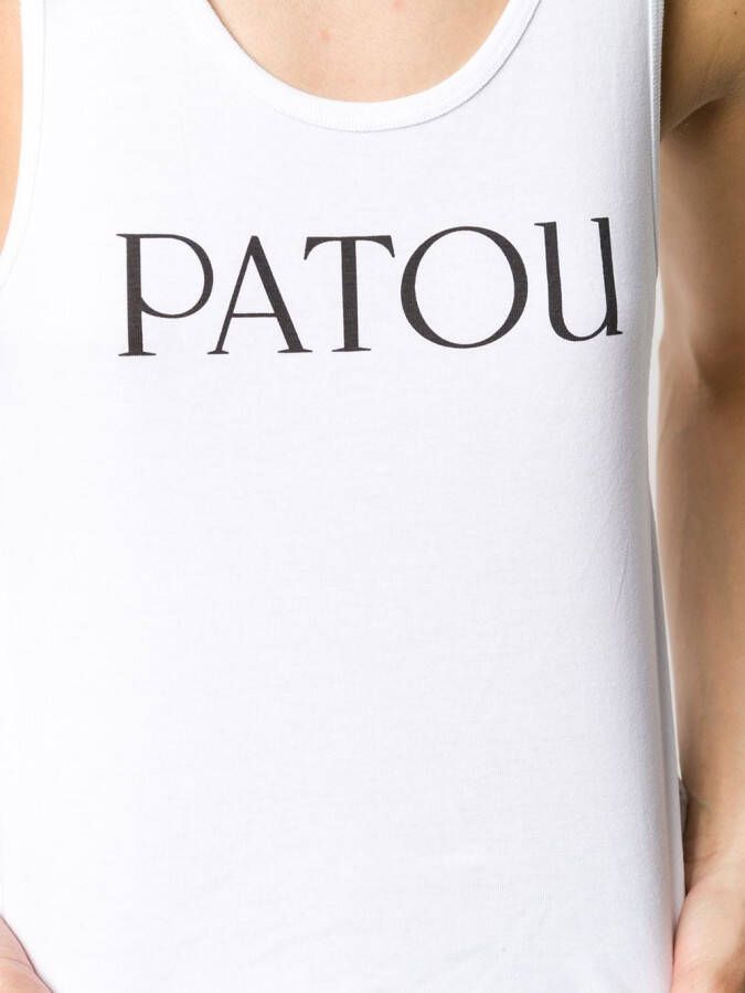 Patou Tanktop met logoprint Wit