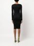 Patou Mini-jurk met lange mouwen Zwart - Thumbnail 4