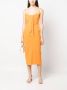 Patou Midi-jurk met gestrikt detail Oranje - Thumbnail 2