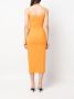 Patou Midi-jurk met gestrikt detail Oranje - Thumbnail 4
