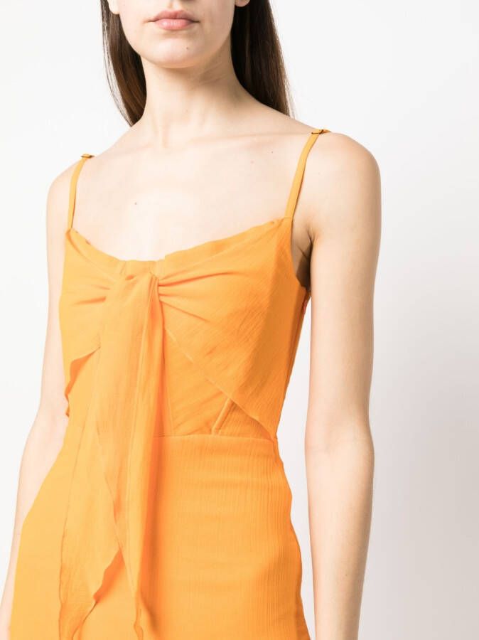 Patou Midi-jurk met gestrikt detail Oranje