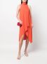 PATRIZIA PEPE Draag de hooggesloten asymmetrische jurk Orange Dames - Thumbnail 4