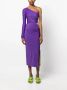 Patrizia Pepe Asymmetrische midi-jurk Paars - Thumbnail 2