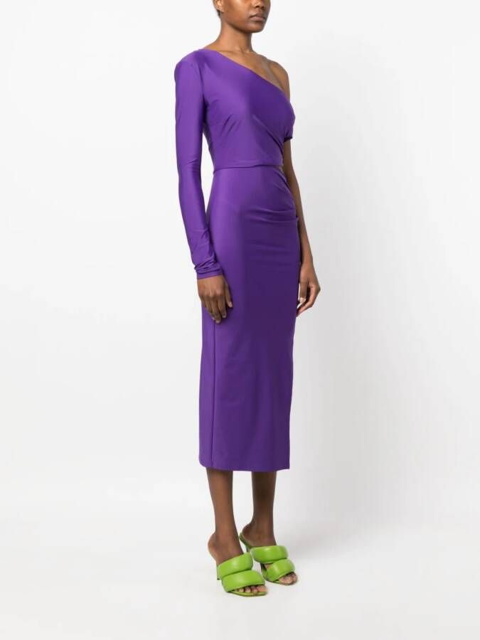 Patrizia Pepe Asymmetrische midi-jurk Paars