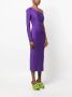 Patrizia Pepe Asymmetrische midi-jurk Paars - Thumbnail 3
