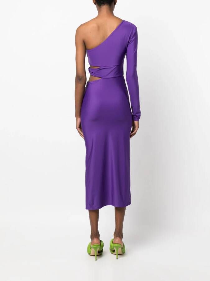 Patrizia Pepe Asymmetrische midi-jurk Paars