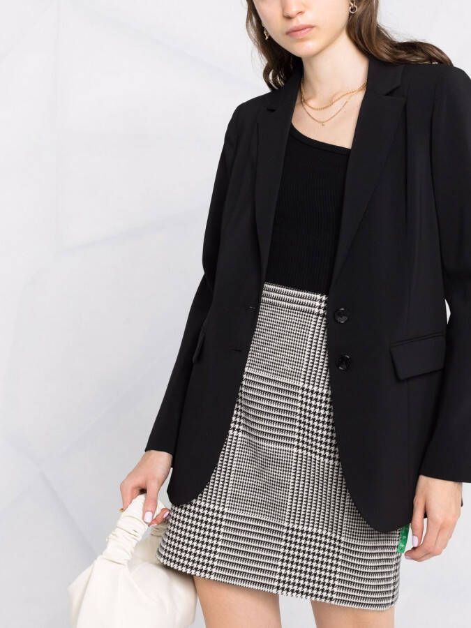Patrizia Pepe Blazer met enkele rij knopen Zwart