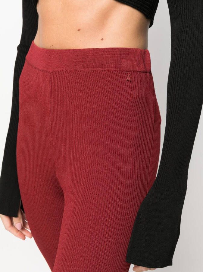 Patrizia Pepe Bootcut broek Rood