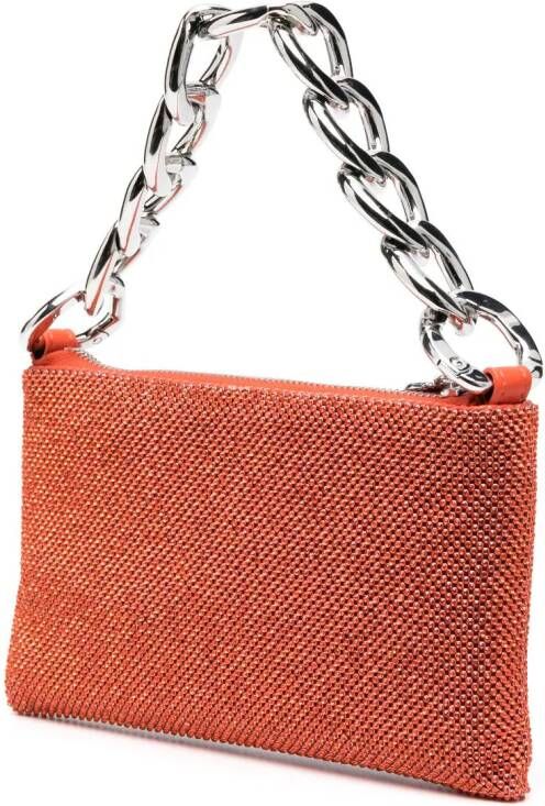Patrizia Pepe Clutch met stras Oranje