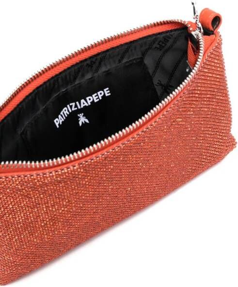 Patrizia Pepe Clutch met stras Oranje