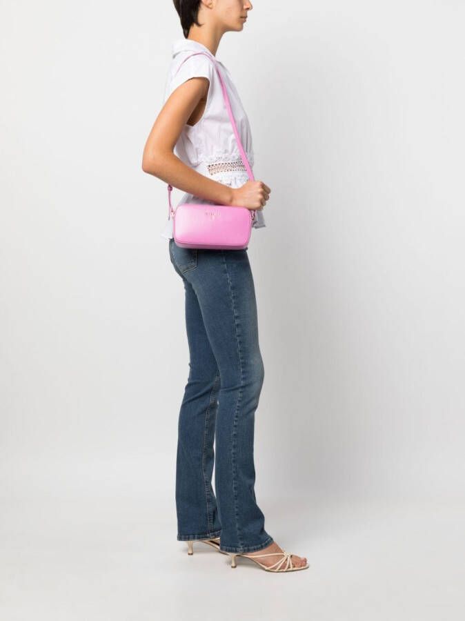 Patrizia Pepe Crossbodytas met logoplakkaat Roze