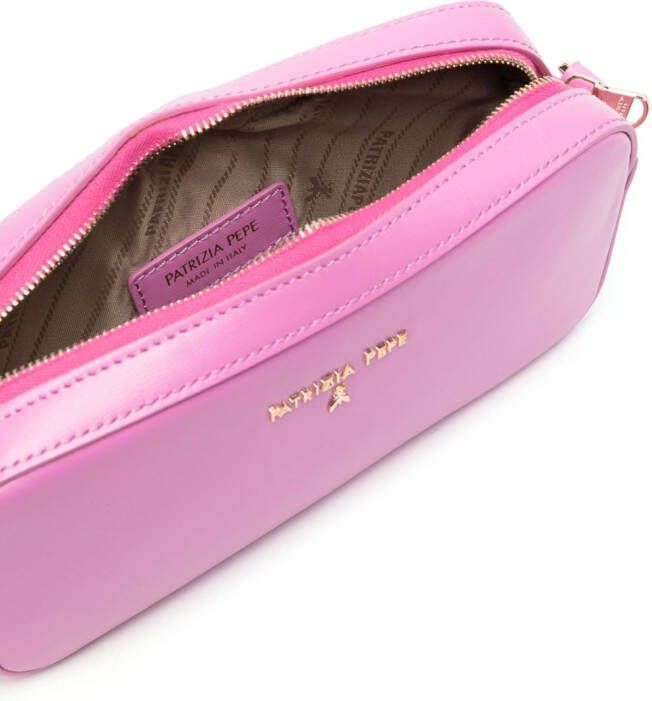 Patrizia Pepe Crossbodytas met logoplakkaat Roze