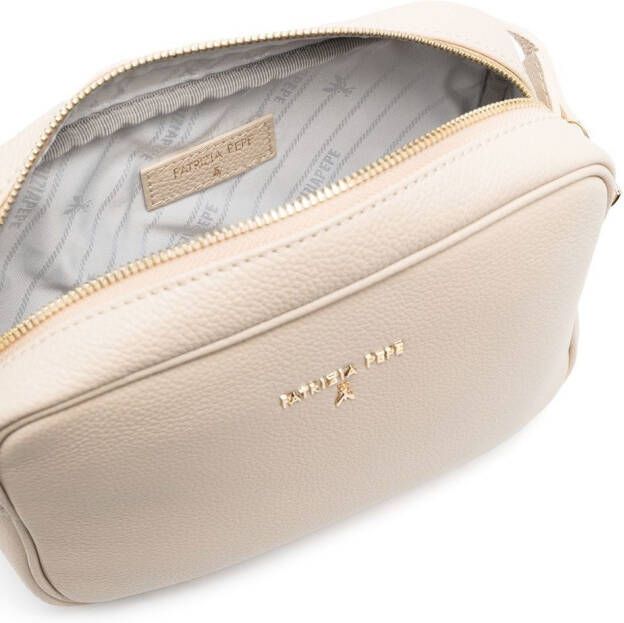 Patrizia Pepe Crossbodytas van kunstleer Beige
