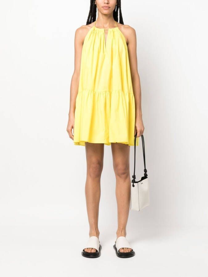 Patrizia Pepe Flared mini-jurk Geel