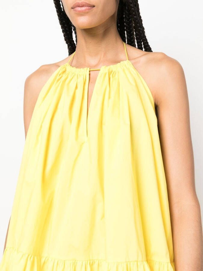 Patrizia Pepe Flared mini-jurk Geel