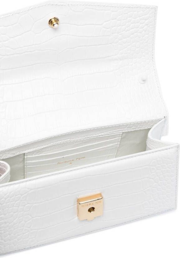 Patrizia Pepe Fly Bamby tas met krokodillenleer-effect Wit