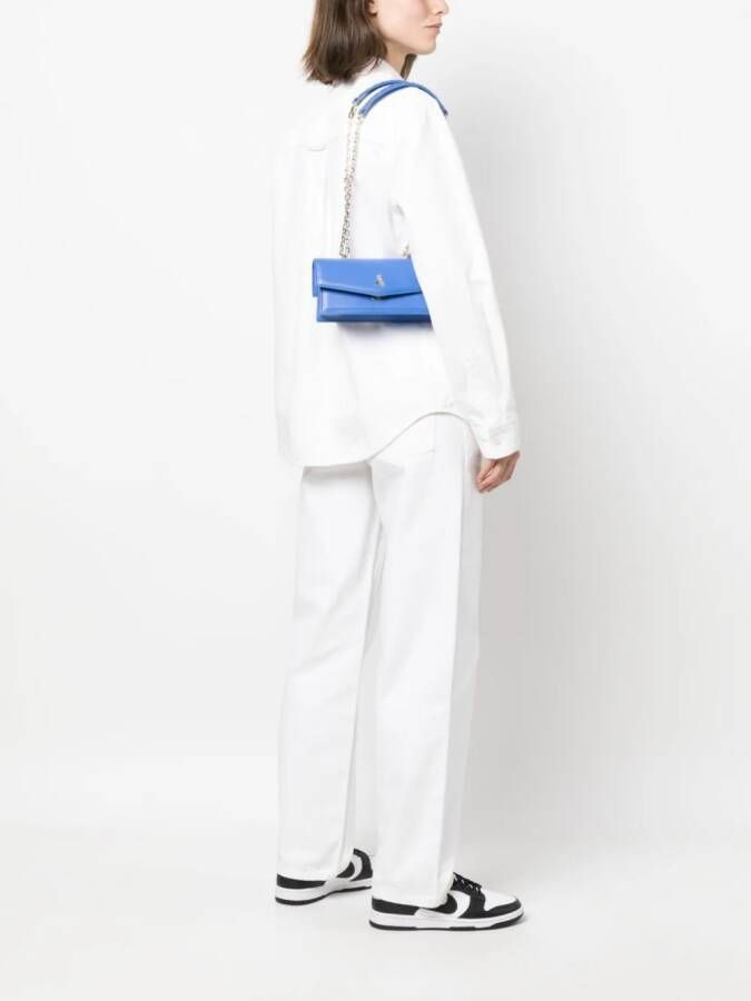 Patrizia Pepe Fly Bamby leren tas Blauw
