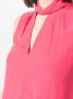 Patrizia Pepe Halternek blouse Roze - Thumbnail 5