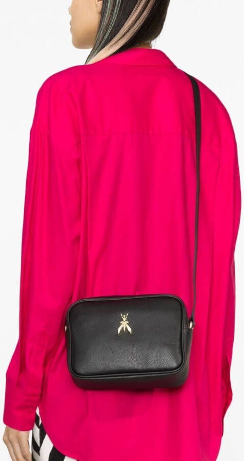 Patrizia Pepe Leren crossbodytas Zwart