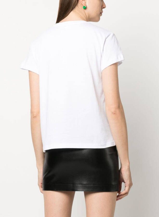 Patrizia Pepe T-shirt met geborduurd logo Wit