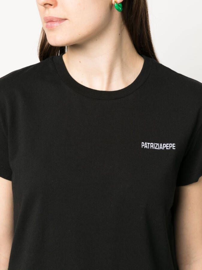 Patrizia Pepe T-shirt met logoprint Zwart