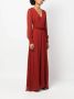Patrizia Pepe Wikkeljurk met V-hals Rood - Thumbnail 4
