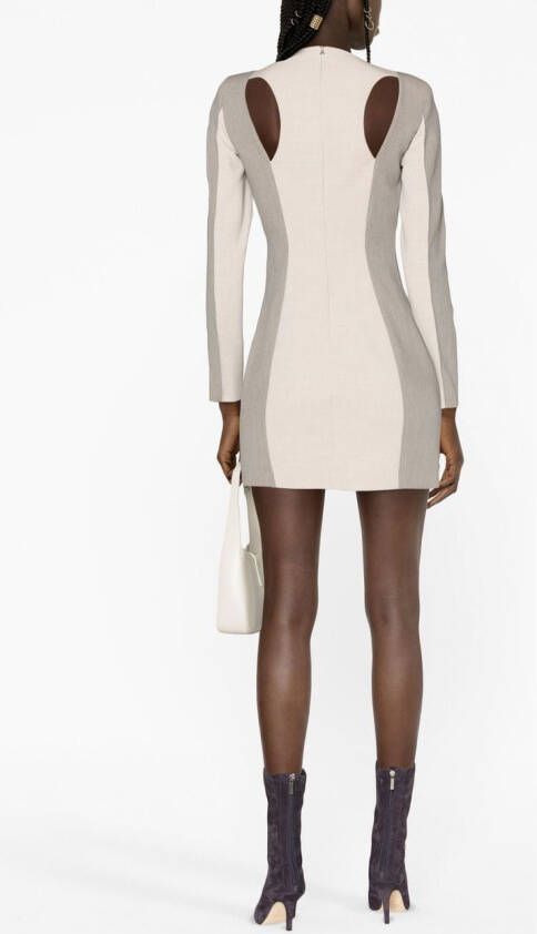 Patrizia Pepe Mini-jurk met lange mouwen Beige