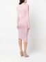 Patrizia Pepe Midi-jurk met lange mouwen Roze - Thumbnail 4