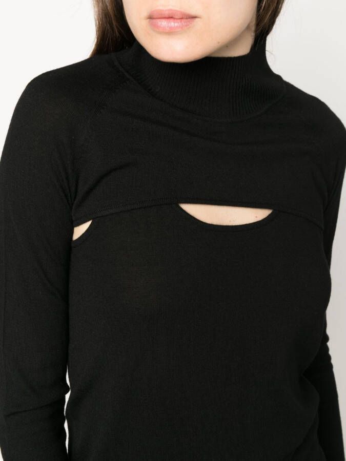 Patrizia Pepe Wollen T-shirt Zwart
