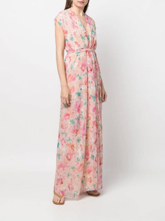 Patrizia Pepe Maxi-jurk met bloemenprint Roze