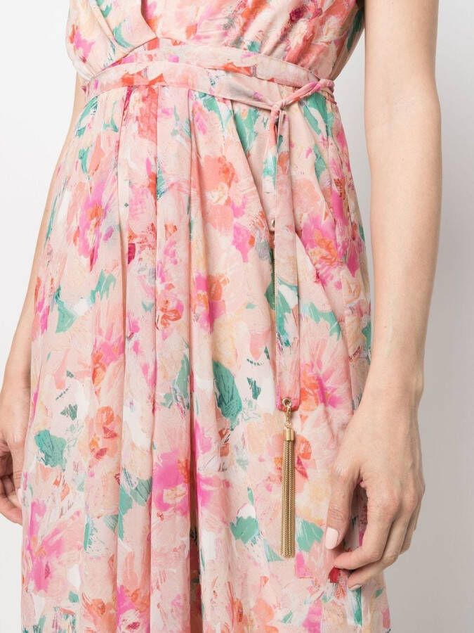 Patrizia Pepe Maxi-jurk met bloemenprint Roze