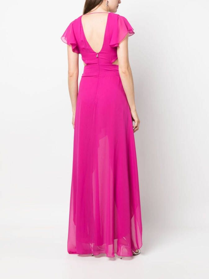 Patrizia Pepe Maxi-jurk met uitgesneden detail Roze