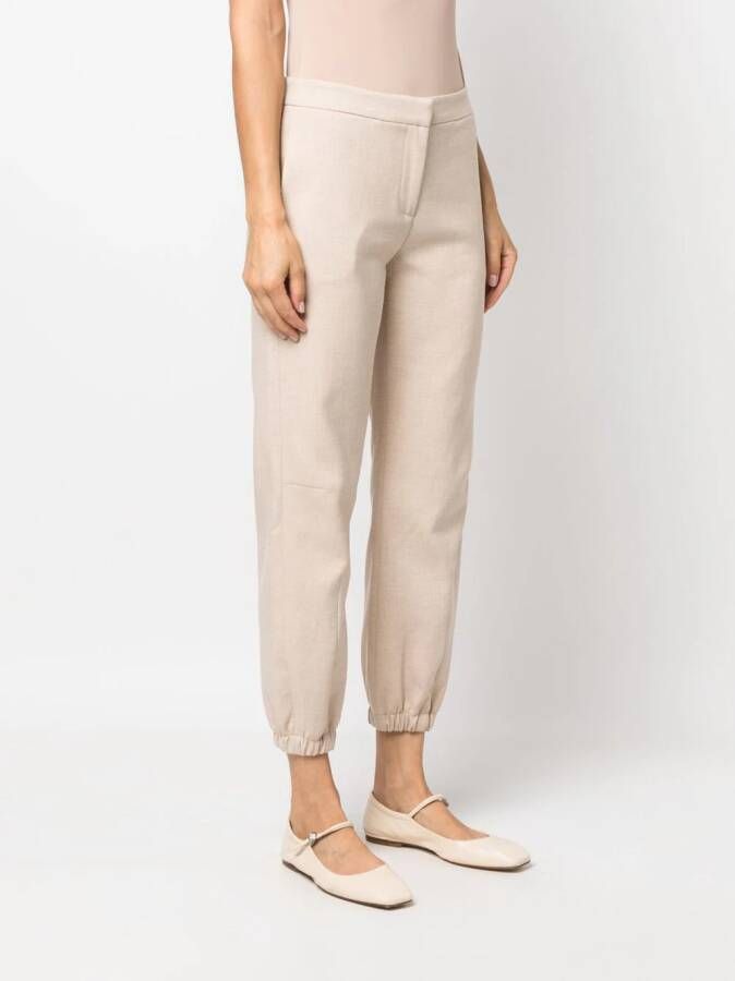 Patrizia Pepe Mid waist broek Beige
