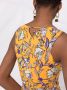 PATRIZIA PEPE Kleed afdrukte lange jurk met afdrukken Yellow Dames - Thumbnail 4