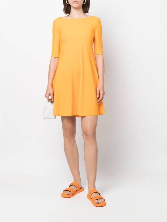 Patrizia Pepe Mini-jurk met boothals Oranje