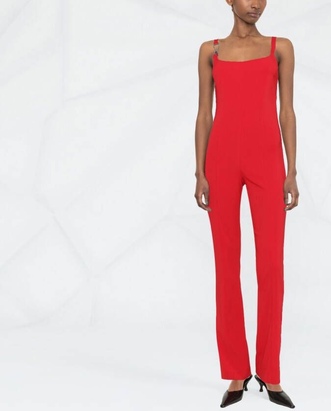 Patrizia Pepe Mouwloze jumpsuit Rood