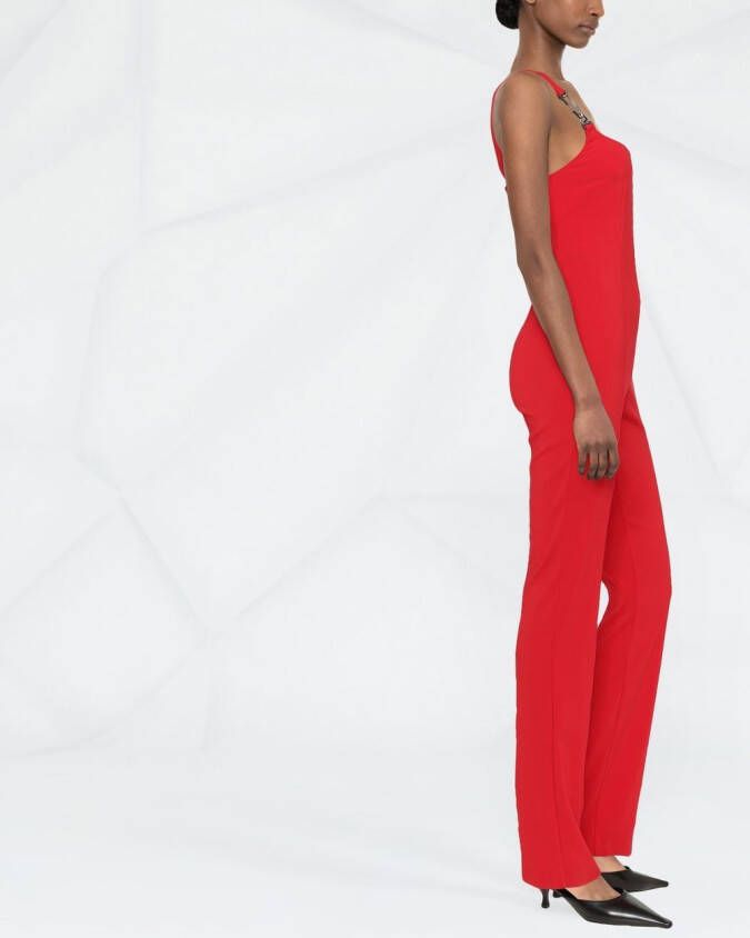 Patrizia Pepe Mouwloze jumpsuit Rood