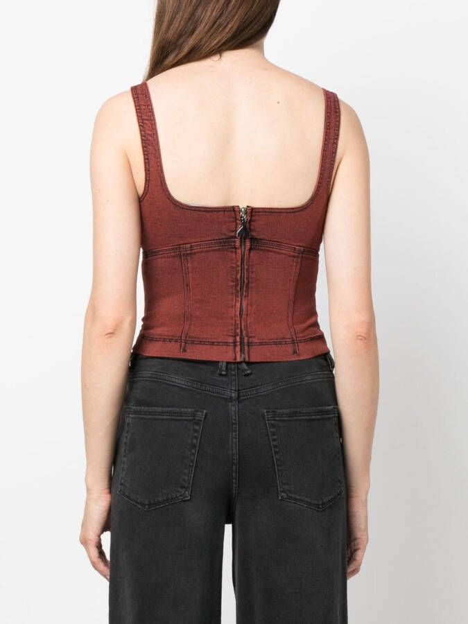Patrizia Pepe Mouwloze top Rood