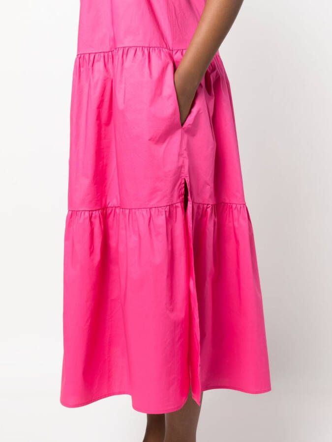 Patrizia Pepe Asymmetrische midi-jurk Roze